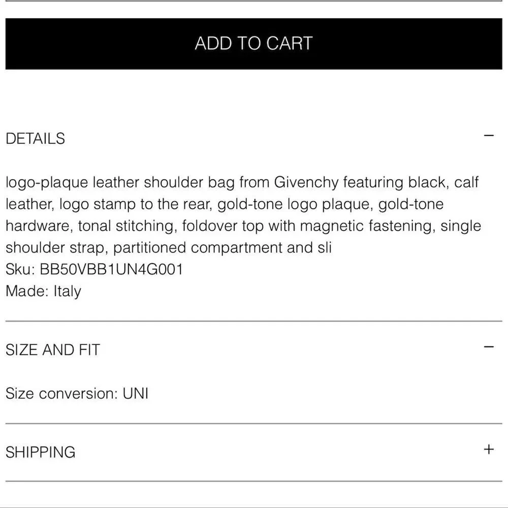 Givenchy 4G Medium Black Leather Crossbody Bag Women's Luxury - Picture 8 of 8